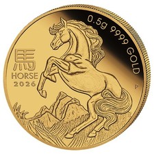 Goldmünze Lunar III 0,5 Gramm