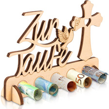 Geldgeschenk Taufe - Holz Spardose für Mädchen und Junge - Tischdeko für Firmung