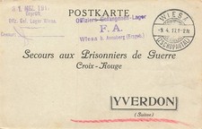 692122) DR Kriegsgefangenenpost Blg. 1.WK Lager Wiesa bei Annaberg 