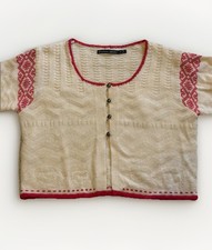 GUDRUN SJÖDEN Cardigan Strickjacke Wolle Alpaka Folklore Lagenlook Öko Gr. S