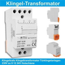Trafo Klingeltrafo Klingeltransformator Transformator 230V 8V 12V 24V Hutschiene