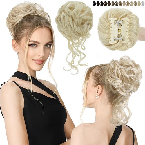 Gelockt messy bun - messy, clip