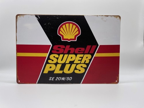 Blechschild shell super plus - super,