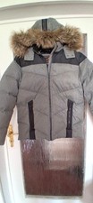Herren Jacke, YNC Winterjacke EUR L , Grau/Schwarz, Kapuze Fellrand, warm Anorak