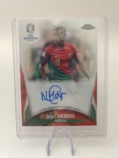 Topps Chrome UEFA Euro 2024 Nuno Mendes Auto Portugal Sammelkarte Fußball