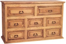 Große Kommode MEXICO 8 Schubladen - Pinie Massivholz - Landhausstil - montiert