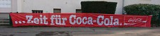 ZEIT FÜR COCA COLA COKE FLAGGE BANNER WERBUNG RAR SELTEN OLDSCHOOL 80er VINTAGE