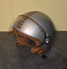 Motorradhelm MOMO Design FGTR Limited Edition Silber Braun