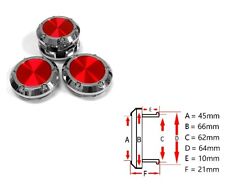 4 x 66mm Satz Felgendeckel Nabenkappen Alufelgen Rays CE28 ZE40 TE37 Enkei Rot