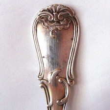 große Gabel 13 Lot Silber Krone Adel Freiherr Sackermann Hesselberg / CB 586