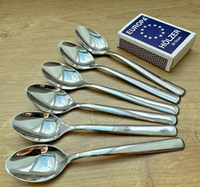 WMF Boston Cromargan 6 Espressolöffel Mokkalöffel 10,8 cm