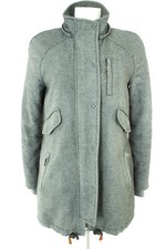 IQ+berlin Mantel Kurzmantel mit Wolle Damen Gr. DE 36 in Grau