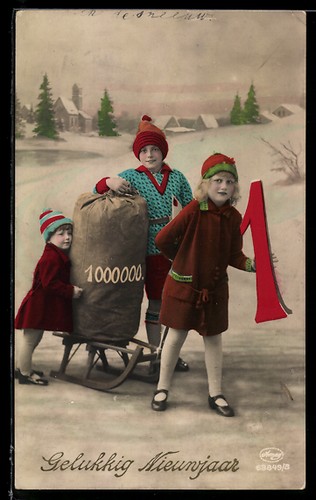 Drei kinder mit - ak, einem