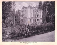 Foto Tabarz THÜRINGEN - Villa Waltraud - Bes. Barth - um 1900 Altenburg Eisenach