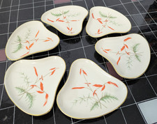 6x Pralinenteller Anbietschale Bavaria Elfenbein Porzellan 50s60s