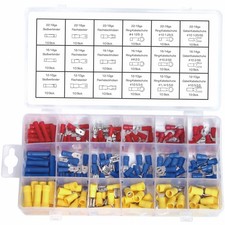 180 Lötfreie Kabelschuhe Presskabelschuhe Stoßverbinder Flachstecker Sortiment