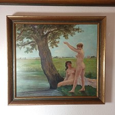 Antikes Ölgemälde · Damen