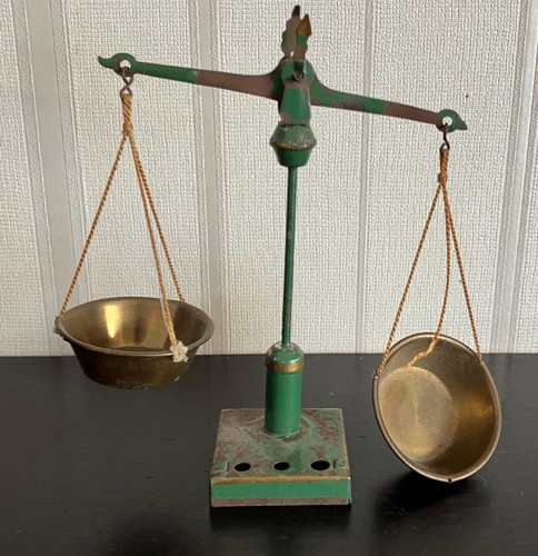 Antik metall waage miniatur - metall,