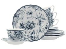 CreaTable Adelaide Blau Kaffeeservice 12-tlg Porzellan