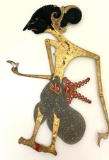 Wayang Kulit … Schattenfigur … Yudhistira … Büffelhaut … antik