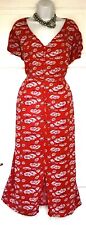 JOE BROWNS 40s STYLE BLUMEN PRINT MIDI PARTY KLEID GR 20