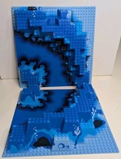 2x Lego 3D Grundplatte 6024 Platte 32x32 aus 6195 Unterwasserwelt Blau Gebirge 