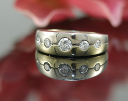 Bicolor brillant ring - bicolor,