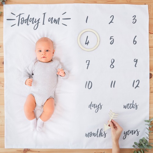 Baby meilenstein fotodecke mit - baby,