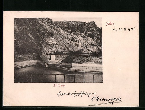 Aden tank ansichtskarte - 2d,