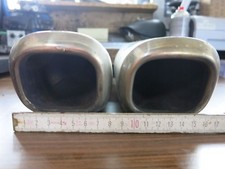 VW Golf Auspuff Endschalldämpfer ESD Doppelrohr Blende eckig chrom 2x70mm