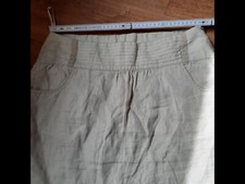 Rock Leinen Quiero beige Gr