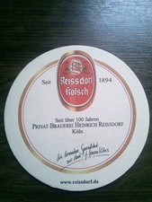 Reissdorf Kölsch Bierhaus zum St. Peter Brauerei Bierdeckel Bier