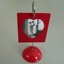 Platzkarte Kartenhalter Fotohalter Hochzeit Taufe Geburtstag Herz Rot 13cm