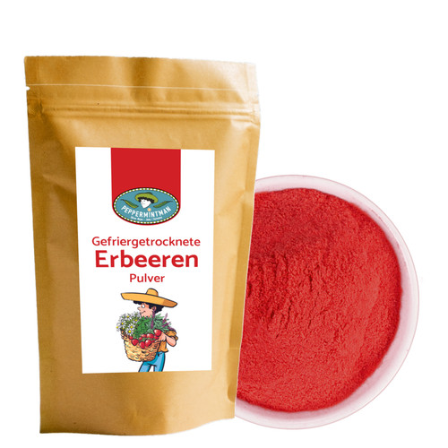 Erdbeerpulver crunch mit - erdbeerpulver,