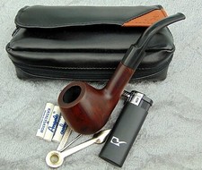 Pfeifen Tasche Einsteger Set mit 1erWalnuss Pfeife,Stopfer Filter +Feuerzeug NEU