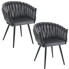 2er Set Polsterstuhl Velours