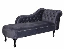 Designer Chesterfield Daybed Sofa Samt Recamiere Polstersofa Luxus Ottomane neu