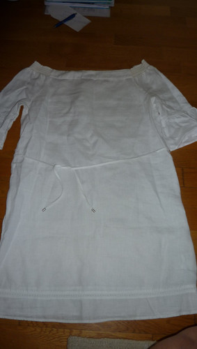 Weiße long tunika kleid - kleid, gr
