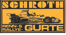 Aufkleber SCHROTH Renn & Rallye Gurte 17 x 9cm