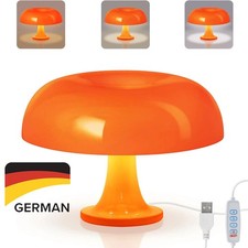 Pilz Lampe,Orange Mushroom Lampe,Tischlampe Mit 3 Einstellbaren Farben LED Lampe