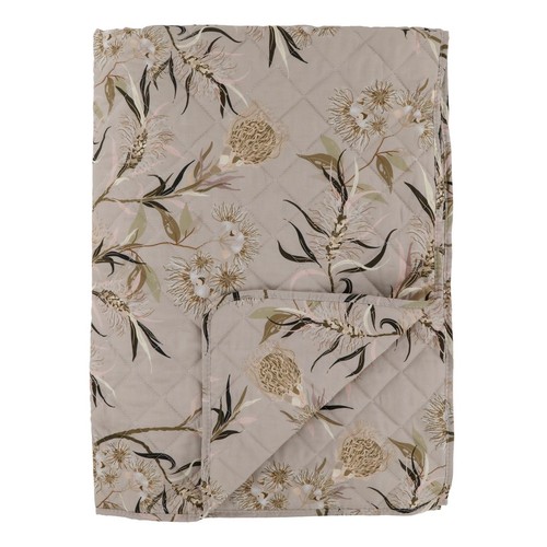 Plaid steppdecke taupe - taupe, beige