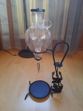 Vintage Weinspender Glas Eisengestell mit Kühleinsatz