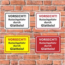 Schild - Vorsicht - Rutschgefahr durch Glatteis - in 4 Größen - S00018-012