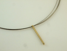 585 Gold 14 Karat Gold  Design Anhaenger echter Diamant an Stahlseil