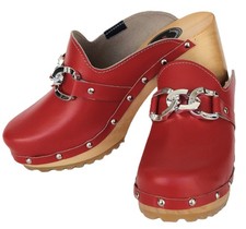 Moderne High Heels HOLZ CLOGS