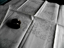 2 Leinen Damast Servietten