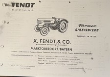 Fendt Farmer 2 / 2D Ersatzteilliste Ersatzteile Liste Teile Traktor Bulldog