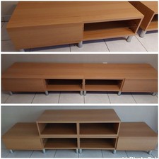 3 x IKEA BESTA Schrank/ Board  Buche 120x49,5x25,5-35,5 cm