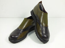 KROLL Damen Leder Schuhe in Gr 37,5 DE / Braun Grün und Neuwertig  ( S 3420 )