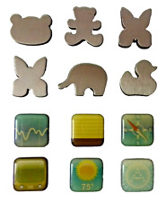 12 verschiedene Magneten 6x im App - Design, 6x Tiere